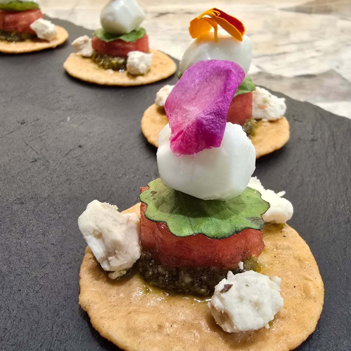 Tuna Tostada with Salsa Verde